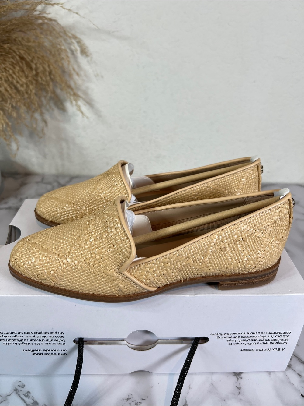 ALDO - Women’s Straw Slip-On Loafers in Natural Size 5